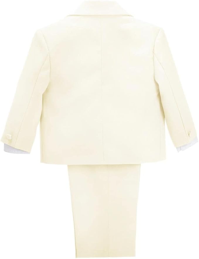 Dressy Daisy Baby Toddler Boy 5 Pcs Set Formal Tuxedo Suits No Tail Wedding Christening Baptism Outfits