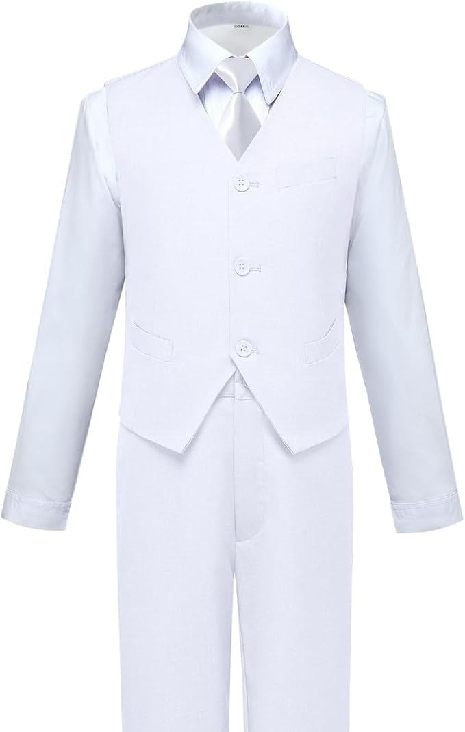 Visaccy Boys Suits Slim Fit Dress Clothes Ring Bearer Outfit