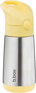 b.box 12 oz Insulated Water Bottle - Keeps Drinks Cold 8 Hours, Warm 6 Hours, Triple Wall Stainless Steel Kids Water Bottle w/Free Flow Silicone Straw, Leakproof & Dishwasher Safe