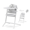 Cybex LEMO High Chair 3-in-1 Set with Baby Set + Snack Tray - Modern Design, One-Hand Depth & Height Adjustment & Anti-Tip Wheels - from 6 Months, Convertible to Adult Chair, All White