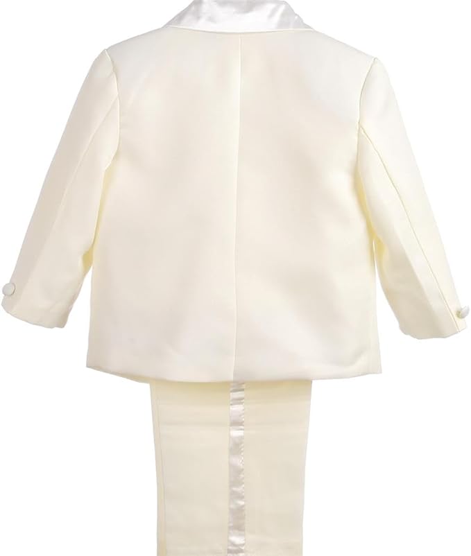 Dressy Daisy Baby Toddler Boy 5 Pcs Set Formal Tuxedo Suits No Tail Wedding Christening Baptism Outfits