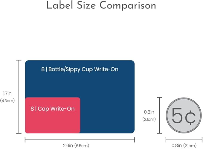 Name Bubbles - Reusable Baby Bottle Labels for Daycare (20 Labels) - Kids Washable Name Tags for Bottles, Sippy Cups, & Snack Containers, Waterproof, Baby Name Stickers, Write-On (Llama)