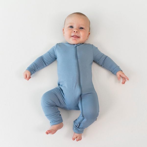 KYTE BABY Unisex Rayon Made From Bamboo Zippered Rompers 0-24 Months