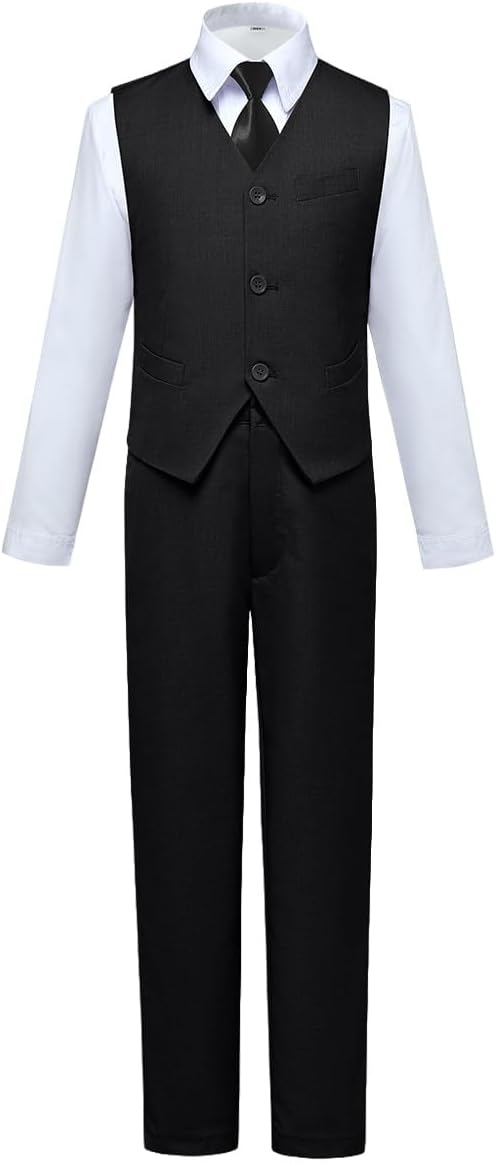 Visaccy Boys Suits Slim Fit Dress Clothes Ring Bearer Outfit