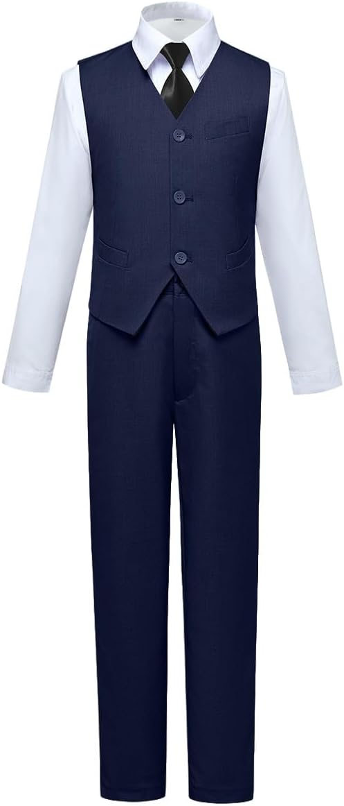 Visaccy Boys Suits Slim Fit Dress Clothes Ring Bearer Outfit