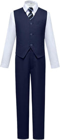 Visaccy Boys Suits Slim Fit Dress Clothes Ring Bearer Outfit