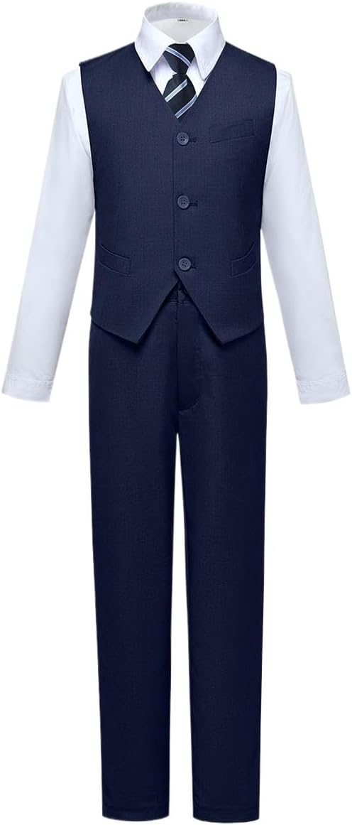 Visaccy Boys Suits Slim Fit Dress Clothes Ring Bearer Outfit