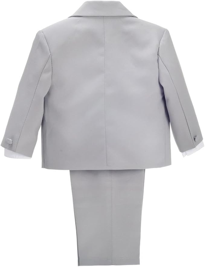 Dressy Daisy Baby Toddler Boy 5 Pcs Set Formal Tuxedo Suits No Tail Wedding Christening Baptism Outfits