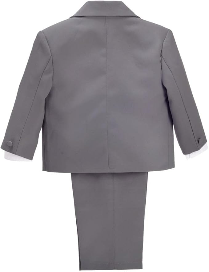 Dressy Daisy Baby Toddler Boy 5 Pcs Set Formal Tuxedo Suits No Tail Wedding Christening Baptism Outfits