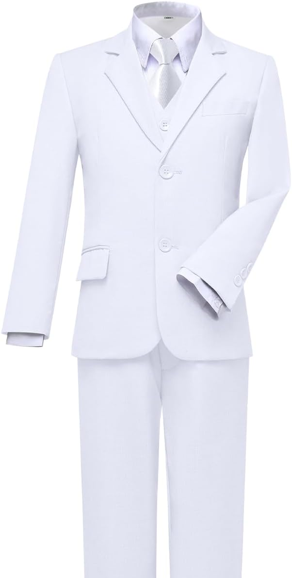 Visaccy Boys Suits Slim Fit Dress Clothes Ring Bearer Outfit