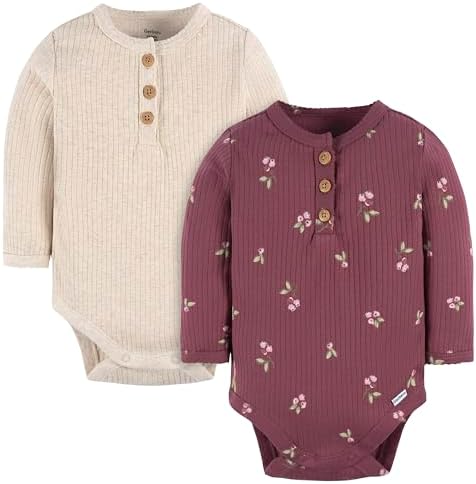 Gerber unisex-baby Baby Boys' and Baby Girls' 2-pack Bodysuits