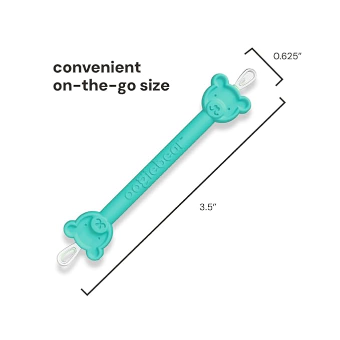 oogiebear: Baby Nose Cleaner & Ear Wax Removal Tool - Safe Booger & Earwax Removal for Newborns, Infants, Toddlers - Dual-Ended - Essential Baby Stuff, Diaper Bag Must-Have - 4 Pack with a Pouch
