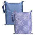 Tiny Twinkle Wet Dry Bag – 2 Pack Reusable Waterproof & Mess Proof Wet Bags for Swimsuits & Travel, Baby Towels & Beach Essentials,a Diaper Bag Must-Have (Lotus)