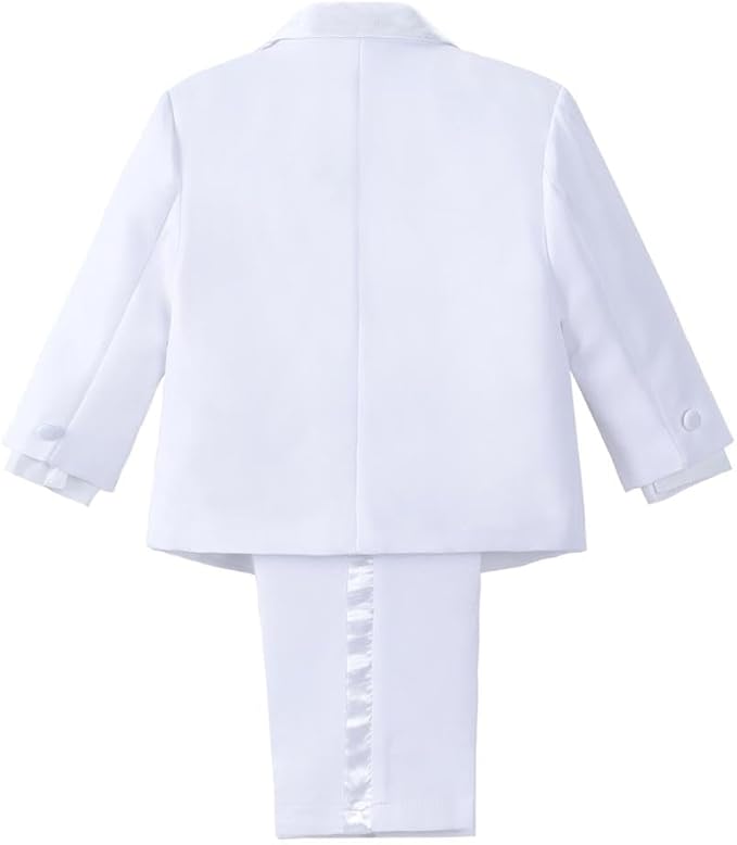 Dressy Daisy Baby Toddler Boy 5 Pcs Set Formal Tuxedo Suits No Tail Wedding Christening Baptism Outfits