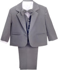 Dressy Daisy Baby Toddler Boy 5 Pcs Set Formal Tuxedo Suits No Tail Wedding Christening Baptism Outfits