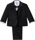 Dressy Daisy Baby Toddler Boy 5 Pcs Set Formal Tuxedo Suits No Tail Wedding Christening Baptism Outfits