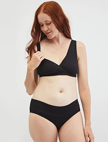 Motherhood Maternity Womens Soft Cotton Spandex Wrap Front Maternity & Nursing Sleep Bralette Bra S-3x