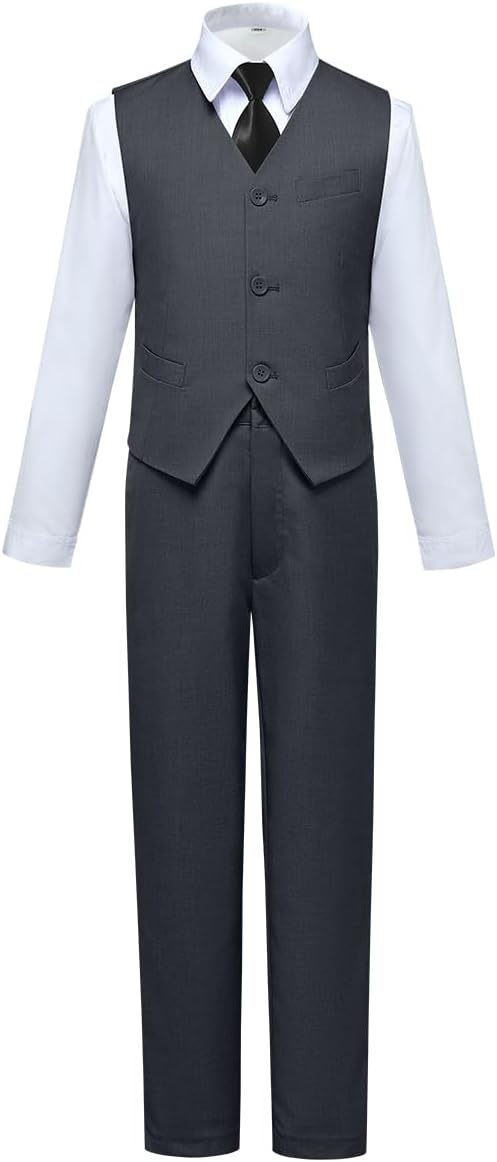 Visaccy Boys Suits Slim Fit Dress Clothes Ring Bearer Outfit