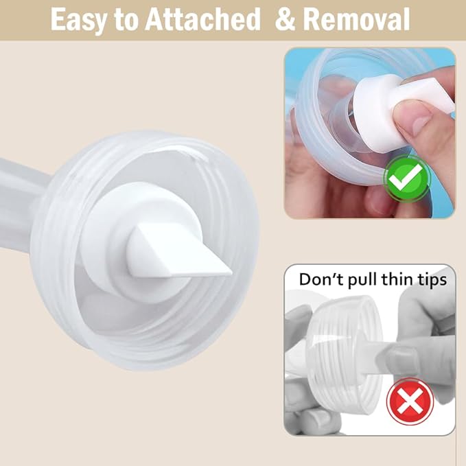 4pack Breast Pump Parts, 2pcs 16mm Flange and 2pcs Duckbill Valves for Spectra/Motif Luna/Amada MYA Breast pumps Parts, for Spectra S2 S1 9 Plus Parts, Replace to Spectra Flange Spectra Duckbill Valve