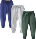 Boys Pants, Toddler 3 Pack Drawstring Elastic Sweatpants Cartoon Active Joggers