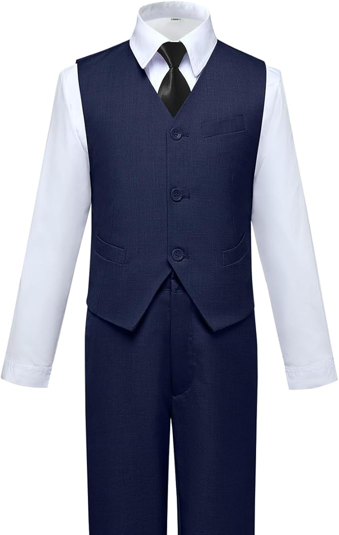 Visaccy Boys Suits Slim Fit Dress Clothes Ring Bearer Outfit