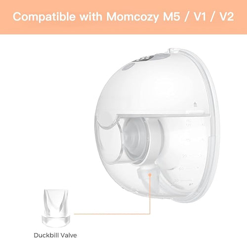 8Pcs Duckbill Valves Compatible with Momcozy M5 Wearable Breast Pump, Replacement Pump Parts Accessories for Momcozy V1/V2 Hands Free Breast Pumps, Same as Original Mom Cozy Parts