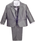 Dressy Daisy Baby Toddler Boy 5 Pcs Set Formal Tuxedo Suits No Tail Wedding Christening Baptism Outfits