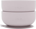 Lalo Suction Bowls - 2 Pack, 100% Silicone Non-Toxic BPA-Free Baby Bowls with Suction Base To Prevent Accidental Tip-Overs - Silicone Bowls For Babies And Toddlers - Lavender