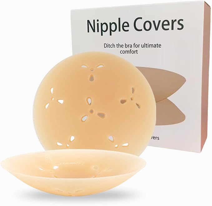 Nipple Covers for Women Reusable Silicone – 3 Pairs Silicone Pasties, Breathable & Sweatproof, with Portable Travel Case