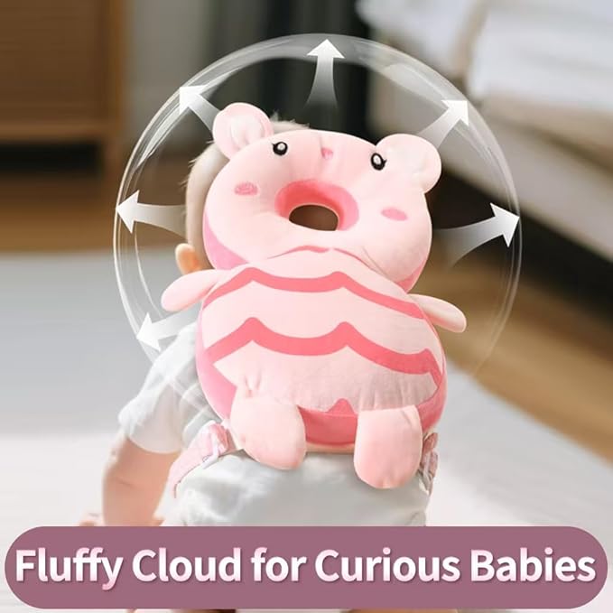 GINMOON Baby Head Protector Backpack,Lightweight and Breathable, Baby Walking Harness,Crawling Baby Essentials(Tiger)