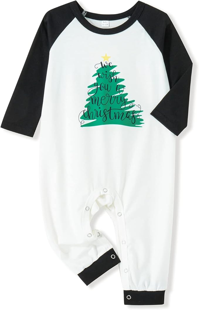 Awoscut Christmas Family Matching Pajamas Christmas Pjs Holiday Nightwear Sleepwear Sets Long Sleeve Pjs