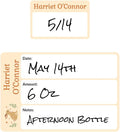 Name Bubbles - Reusable Baby Bottle Labels for Daycare (20 Labels) - Kids Washable Name Tags for Bottles, Sippy Cups, & Snack Containers, Waterproof, Baby Name Stickers, Write-On (Bunny)
