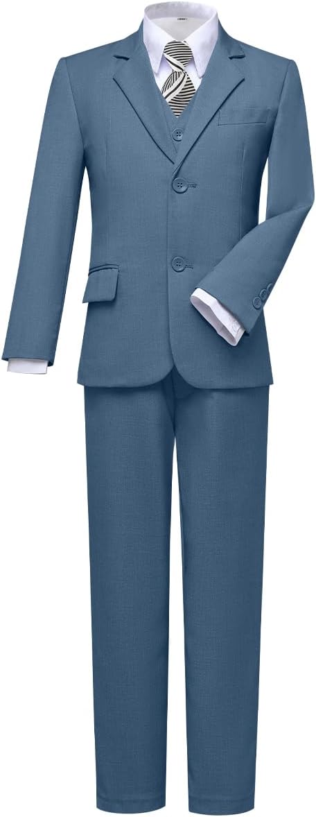 Visaccy Boys Suits Slim Fit Dress Clothes Ring Bearer Outfit