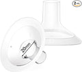 2 Count of 20mm Breast Pump Flanges Compatible with Medela/Lansinoh ComfortFit, Replace Medela PersonalFit Breast Shields, Accessories for Pump in Style Symphony Swing Harmony Freestyle Pump Parts