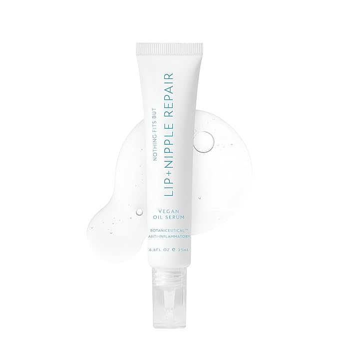 NOTHING FITS BUT Lip & Nipple Repair Oil Serum for Maternity & Nursing, Lanolin Free, Safe for Breastfeeding and Cracked Nipple (0.8 Fl Oz / 25 ml)