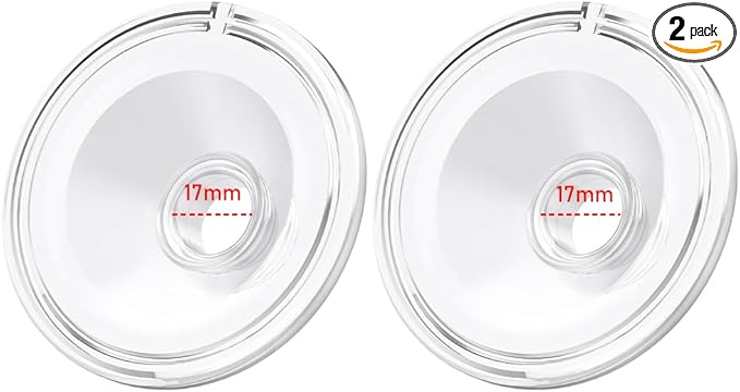 2pcs Silicone Flange 17mm Compatible with Momcozy S12 Pro/S9 Pro/S12 Breast Pump,TSRETE S12/Kmaier S12 Wearable Breast Pumps, Shield 17mm Flange Parts
