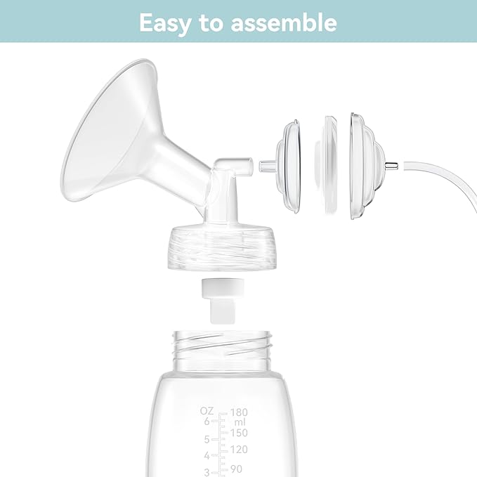 Breast Pump Accessories Kit - 16mm Flange Set Compatible with Spectra S1/S2/Motif Luna, Includes Valves, Tubing & Backflow Protectors