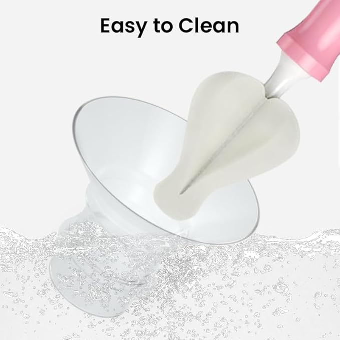 Flange Inserts 17mm(8PCS) & Nipple Ruler & Cleaning Brush, 3 in 1 Flange Sizing Kit, Silicone Flange Insert Kit for 24mm Most Pumps, Breast Pump Replacement Accessories