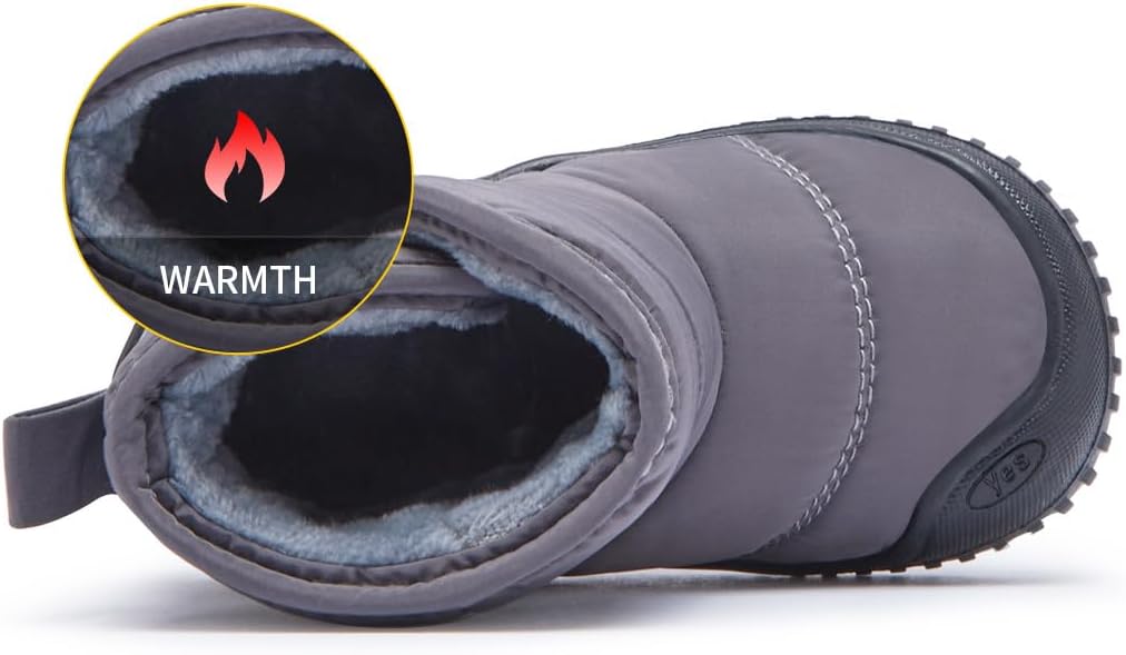 BMCiTYBM Toddler Baby Snow Boots Winter Shoes Boys Girls Cold Weather Baby Faux Fur Shoes