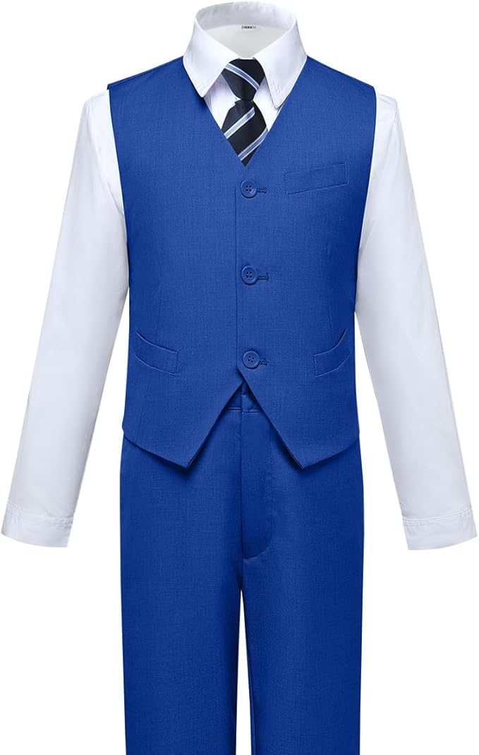 Visaccy Boys Suits Slim Fit Dress Clothes Ring Bearer Outfit