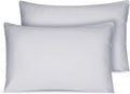 Organic Cotton Toddler Pillowcase 2 Pack, 14 x 20 Travel Pillow Case Cover for Babies, Kids, Boys and Girls, Soft and Breathable Small Pillow Cases with Envelope Closure, Light Grey