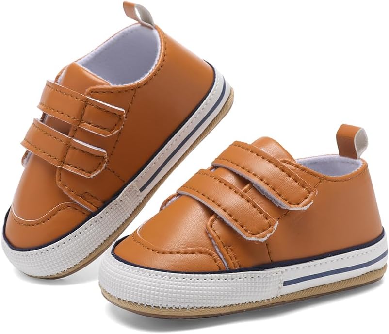 Clowora Baby Boys Girls Shoes Non-Slip Rubber Sole Sneakers Infant First Walking Toddler Crib Shoes Newborn Loafers Flats.