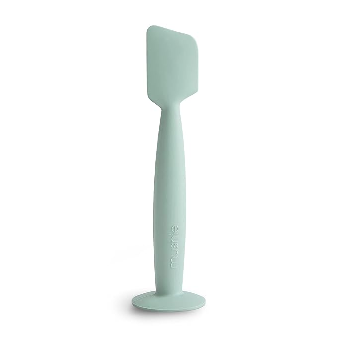 mushie Diaper Cream Applicator Soft Silicone with Suction Base (Cambridge Blue)