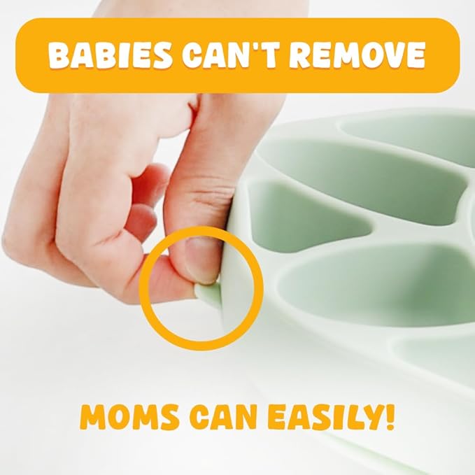 Baby Plates with Suction - Self-Feeding Tools for Baby - Made in Korea - Suction Plates Feeding Essentials - Ideal Baby Food Plates - Perfect Design for Toddlers (Purple, Rabbit)