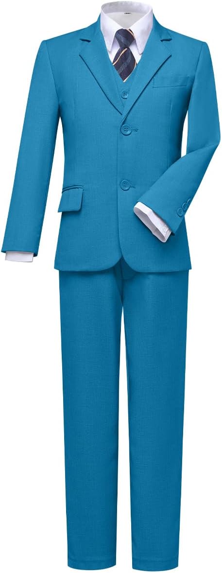 Visaccy Boys Suits Slim Fit Dress Clothes Ring Bearer Outfit