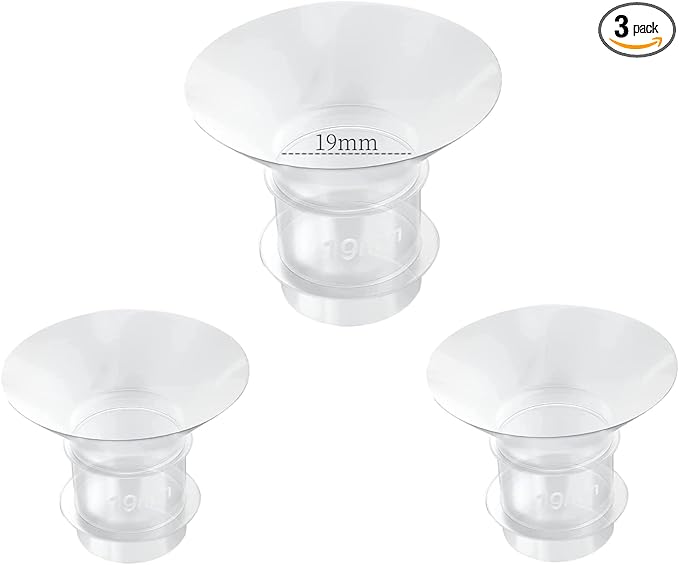 Flange Insert 3PC 19mm for Momcozy S12 pro/S9 pro/S9/S10/S12/Medela/Tsrete/Spectra/Bellababy etc 24mm Wearable Breast Pump, Reduce 24mm Tunnel Down to Other Correct Size