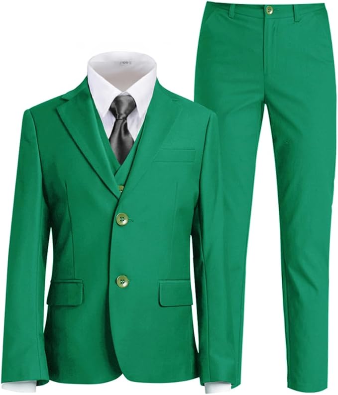 Boys Suit for Kids Tuxedo Suits for Wedding Formal Suit Set Toddler Boy Dress Outfit with Shirt and Tie
