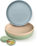 Classic Silicone Suction Plates for Toddler Baby Kids (3 Pcak), BPA Free Baby Plates with Suction that Stick & Stay, Deeper Toddler Dishes Microwave & Dishwasher Safe