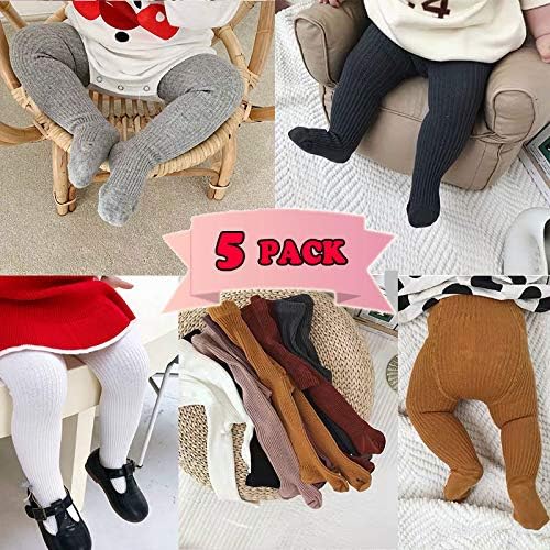 CECORC Baby Girls Tights Toddler Cable Knit Leggings Thick Cotton Infant Stockings Pantyhose 1-10T