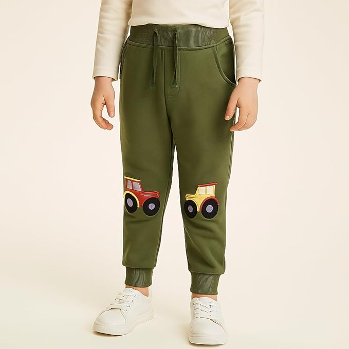 Boys Pants, Toddler 3 Pack Drawstring Elastic Sweatpants Cartoon Active Joggers